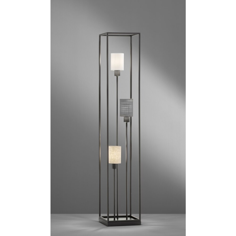 Lampadaire Fischer & Honsel Isko Noir, 3 lumières main product photo