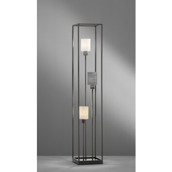 Lampadaire Fischer & Honsel Isko Noir, 3 lumières