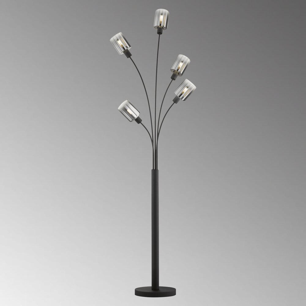 Lampadaire Fischer & Honsel Iska Noir, 5 lumières main product photo