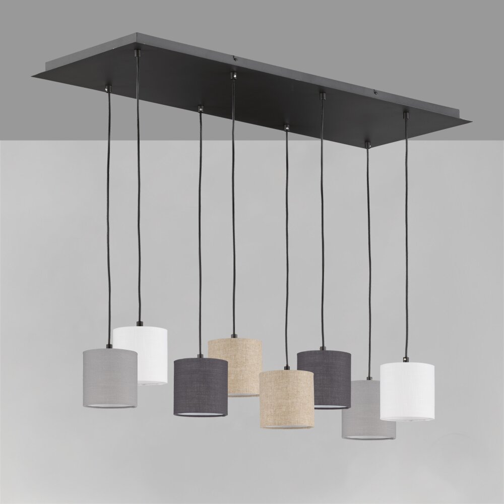 Suspension Fischer & Honsel Isko Noir, 8 lumières main product photo
