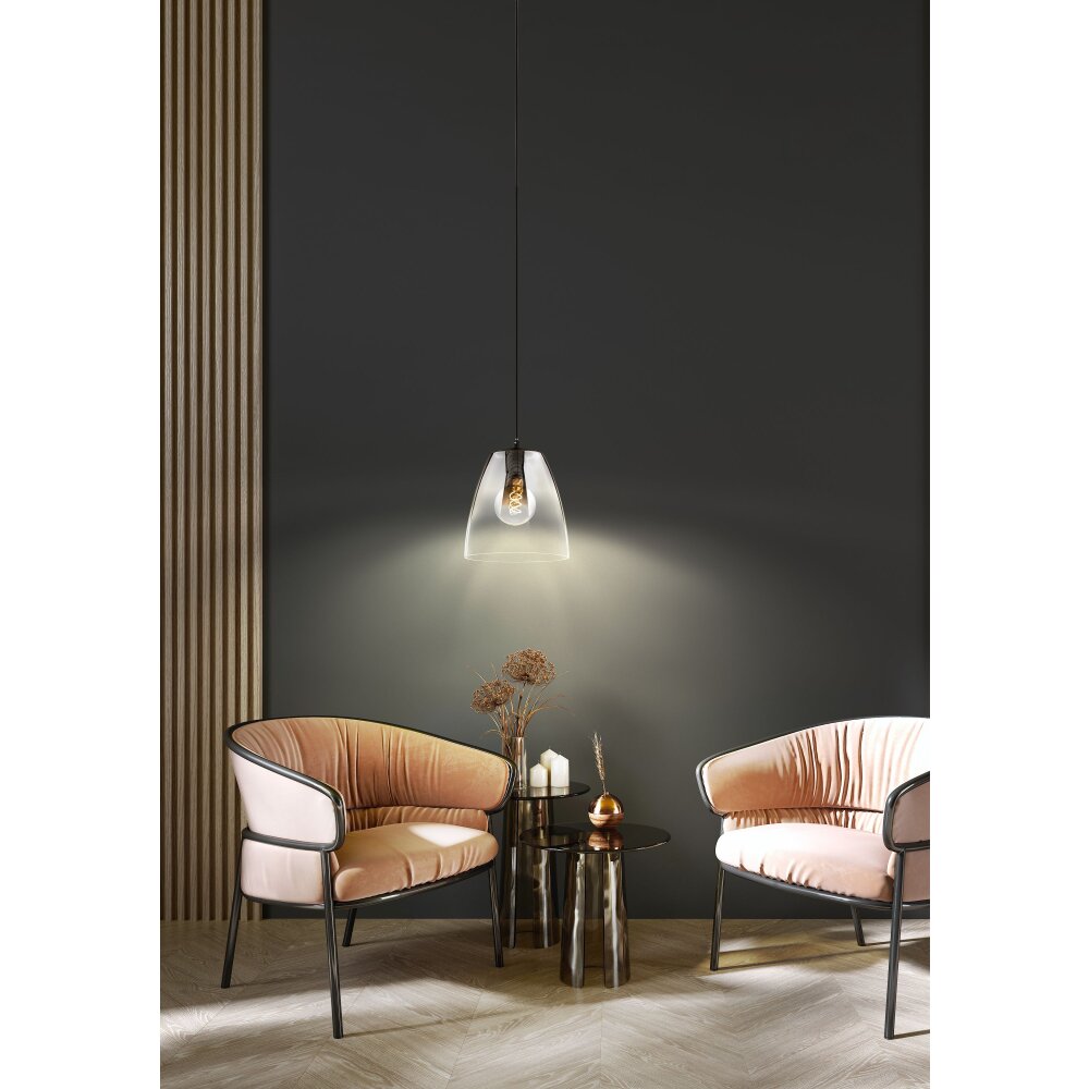 Suspension Fischer & Honsel Miro Noir, 1 lumière main product photo