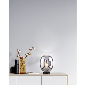 Lampe de table Fischer & Honsel Nayla Noir, 1 lumière