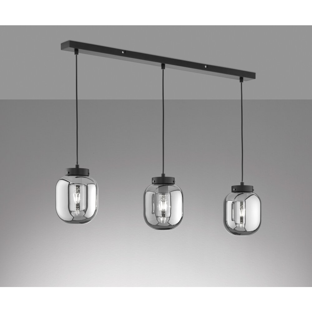 Suspension Fischer & Honsel Regi Noir, 3 lumières main product photo