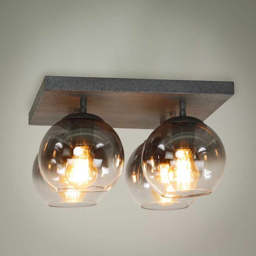 Plafonnier Eidanger Anthracite, 4 lumières main product photo