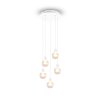 Suspension Trio Mela Blanc, 5 lumières