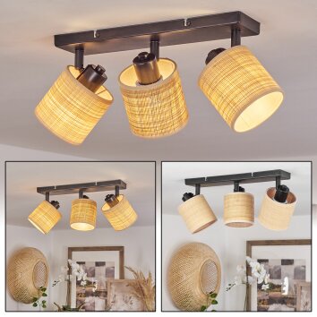 Plafonnier  Chenevrey Noir, 3 lumières