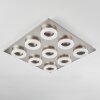 Plafonnier  Thiernu LED Nickel mat, 1 lumière