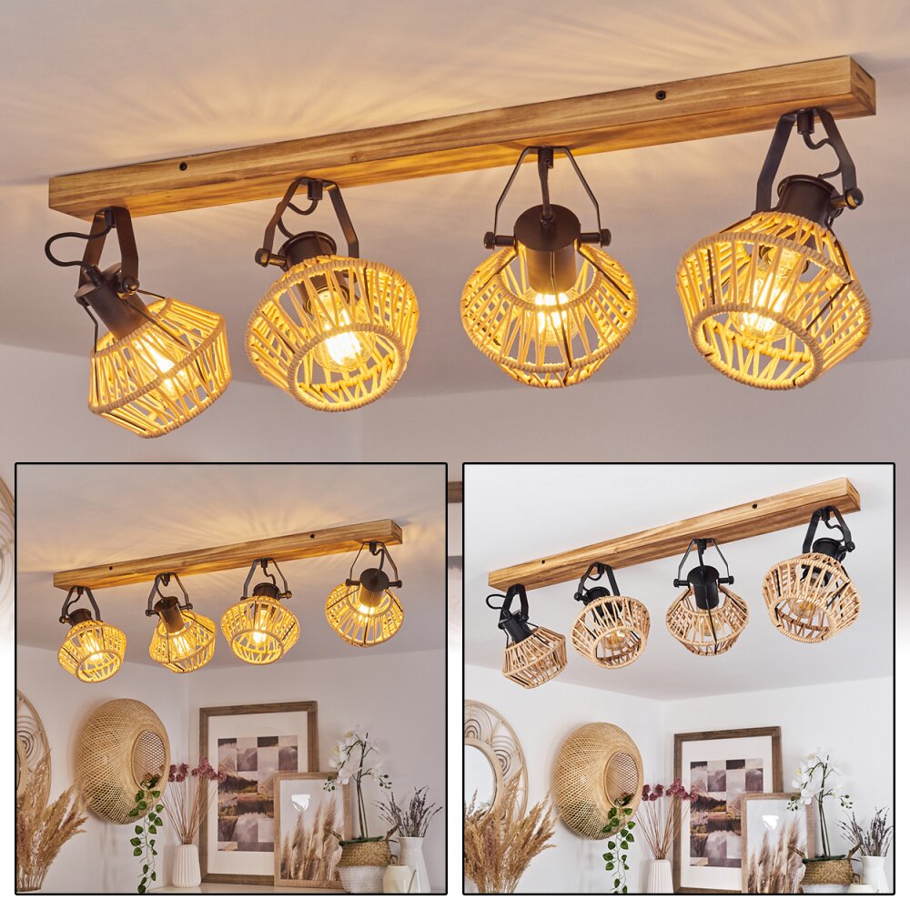 Plafonnier Auboncourt Écru, 4 lumières main product photo
