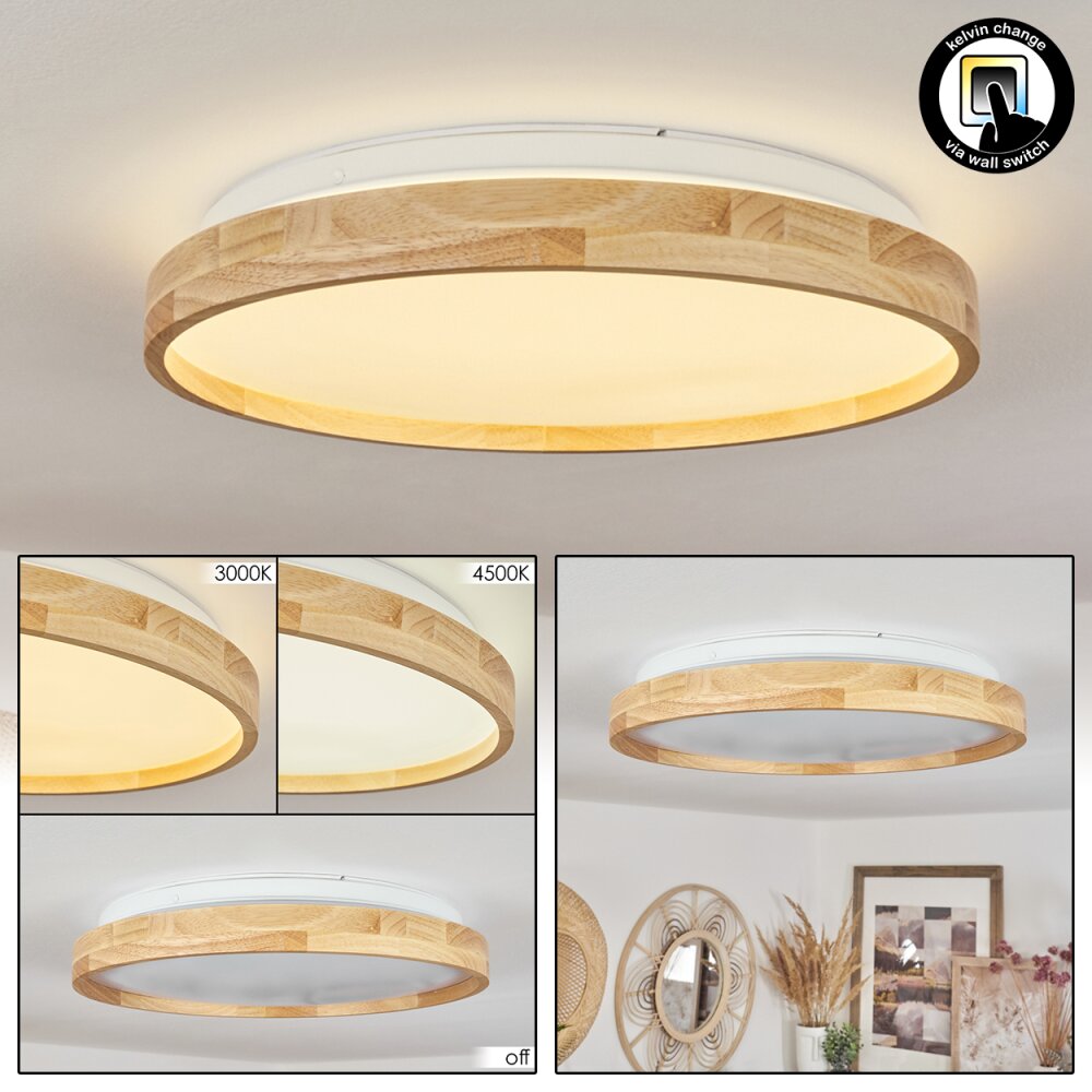 Plafonnier Menthonnex LED Blanc, 1 lumière main product photo