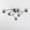 Plafonnier  Chehalis Laiton, Noir, 6 lumières