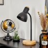 Lampe de table  Kerzellec Bois clair, Noir, 1 lumière