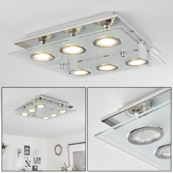 Plafonnier  Mirandol LED Chrome, 6 lumières