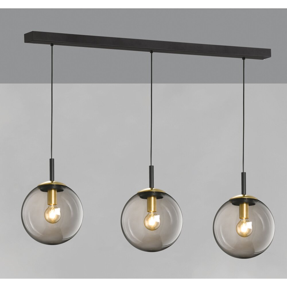 Suspension Fischer & Honsel Dini Noir, 3 lumières main product photo