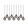 Suspension Trio Mela Noir, 9 lumières
