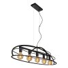 Suspension Lucide DIKRA Noir, 5 lumières