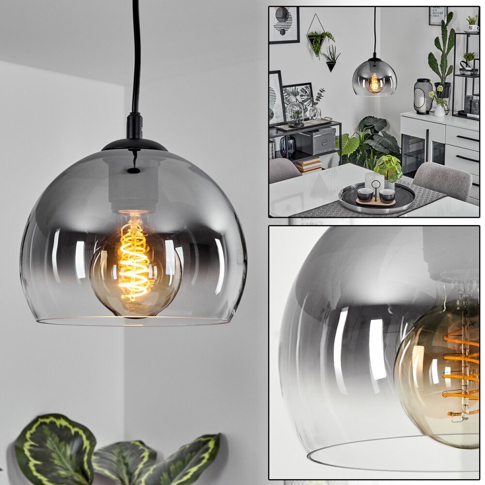 Suspension Acey Noir, 1 lumière main product photo