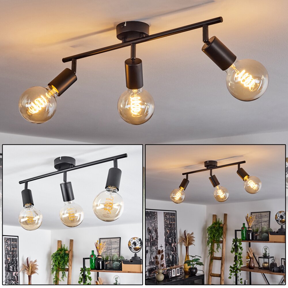 Plafonnier Maidford Noir, 3 lumières main product photo
