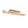 Plafonnier Trio Tailor Brun foncé, Écru, Nickel mat, 4 lumières