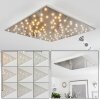 Plafonnier  Madrier LED Nickel mat, Blanc, 1 lumière, Télécommandes