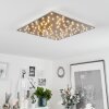 Plafonnier  Madrier LED Nickel mat, Blanc, 1 lumière, Télécommandes