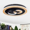 Plafonnier  Xamontarupt LED Brun, Couleur bois, Noir, 1 lumière, Télécommandes