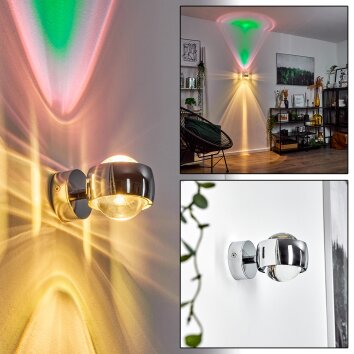 Applique murale  Sapri Chrome, 1 lumière