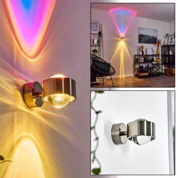 Applique murale  Sapri Nickel mat, 1 lumière