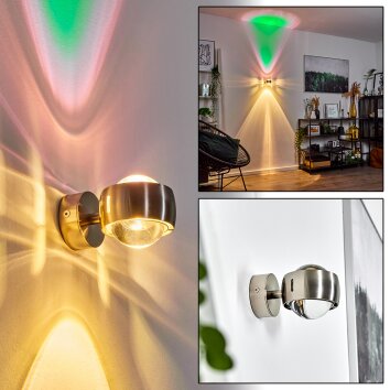 Applique murale  Sapri Nickel mat, 1 lumière