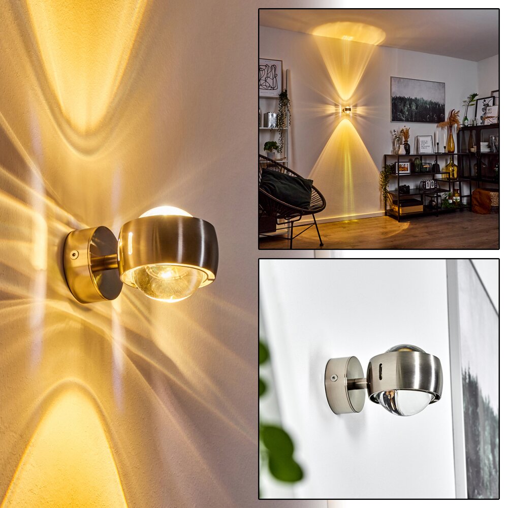 Applique murale Sapri Nickel mat, 1 lumière main product photo