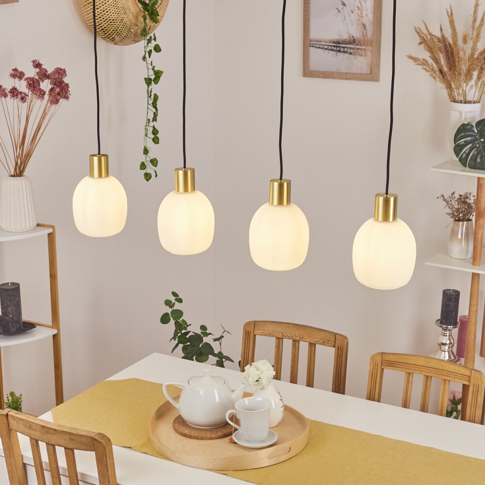 Suspension Pintacura Laiton, 4 lumières main product photo