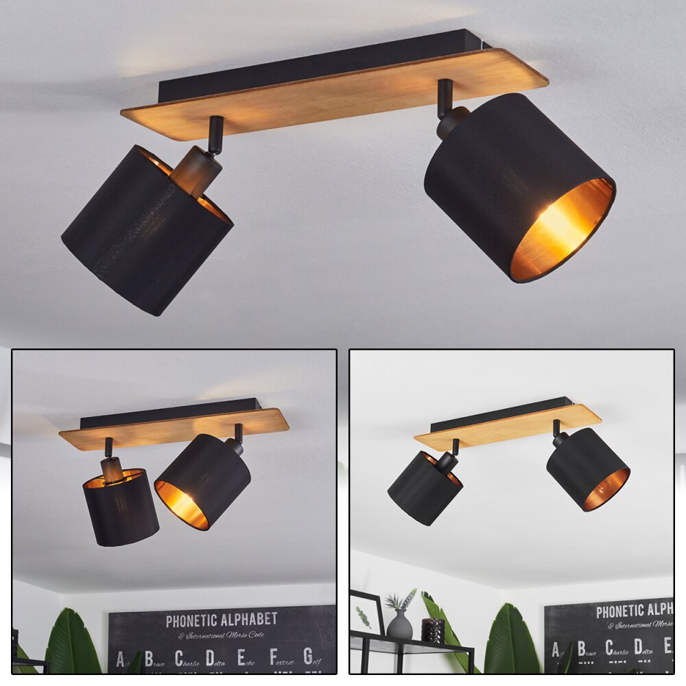 Plafonnier  Alsen Brun, Noir, 2 lumières main product photo