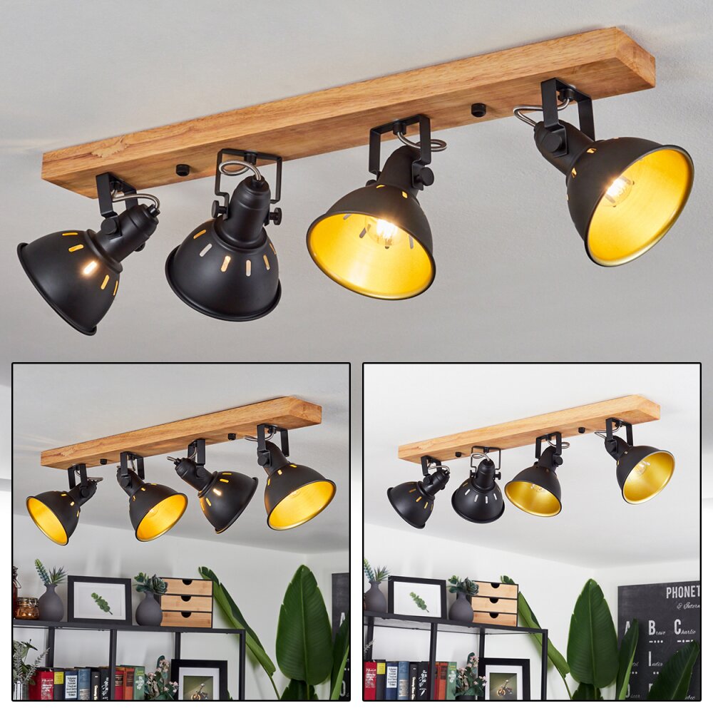 Plafonnier Tina Brun, Noir, 4 lumières main product photo