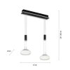 Suspension Paul Neuhaus Q-ETIENNE LED Noir, 2 lumières, Télécommandes