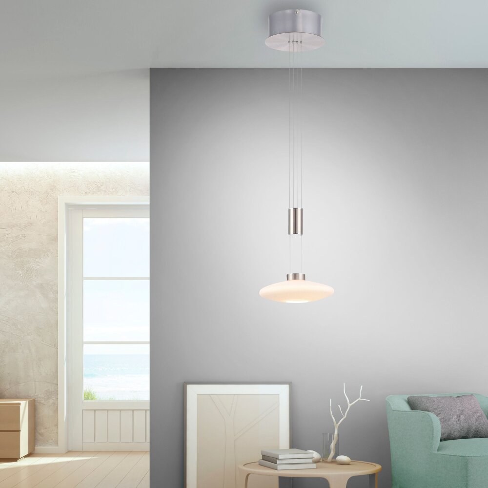 Suspension Paul Neuhaus LAUTADA LED Acier brossé, 1 lumière main product photo