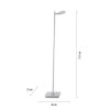 Lampadaire Paul Neuhaus PURE-MIRA LED Aluminium, 1 lumière, Télécommandes