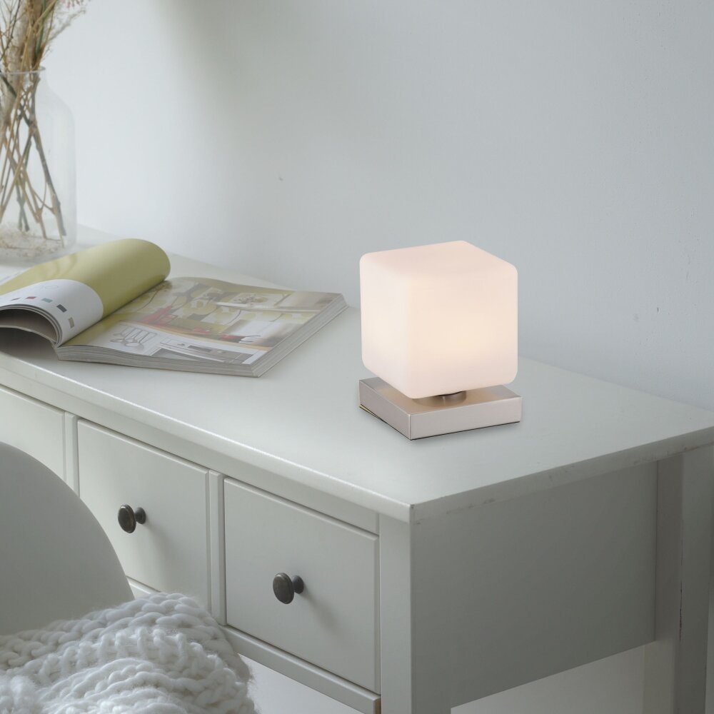 Lampe de table Paul Neuhaus DADOA LED Acier brossé, 1 lumière main product photo