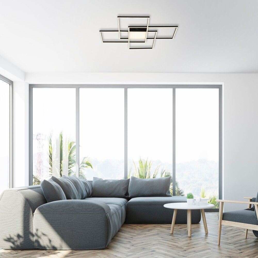 Plafonnier Paul Neuhaus Q-ASMIN LED Noir, 1 lumière, Télécommandes main product photo