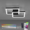 Plafonnier Paul Neuhaus Q-MARKO LED Noir, 1 lumière, Télécommandes, Changeur de couleurs