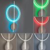 Plafonnier Paul Neuhaus Q-ARKOA LED Acier brossé, 1 lumière, Télécommandes, Changeur de couleurs