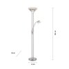 Lampadaire à vasque Leuchten-Direkt ZAHARA LED Acier brossé, 2 lumières