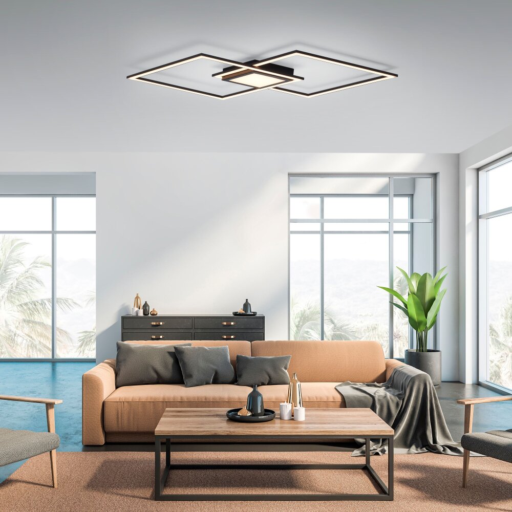 Plafonnier Leuchten-Direkt ASMIN LED Noir, 1 lumière main product photo