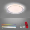 Plafonnier Leuchten-Direkt LOLAsmart-LENI LED Argenté, 1 lumière, Télécommandes, Changeur de couleurs