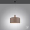 Suspension Leuchten-Direkt LINEN Écru, Noir, 1 lumière