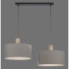 Suspension Leuchten-Direkt LINEN Écru, Noir, 2 lumières