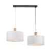 Suspension Leuchten-Direkt LINEN Écru, Noir, 2 lumières