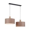 Suspension Leuchten-Direkt LINEN Écru, Noir, 2 lumières