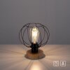 Lampe de table Leuchten-Direkt KASKA Bois foncé, Noir, 1 lumière