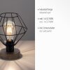Lampe de table Leuchten-Direkt KASKA Bois foncé, Noir, 1 lumière