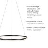 Suspension Leuchten-Direkt RITUS LED Noir, 1 lumière