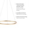 Suspension Leuchten-Direkt RITUS LED Laiton, 1 lumière